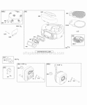 Air Cleaner Blower Housing Exhaust System Diagram and Parts List for 28CH77-0036-E1  Briggs and Stratton Engine